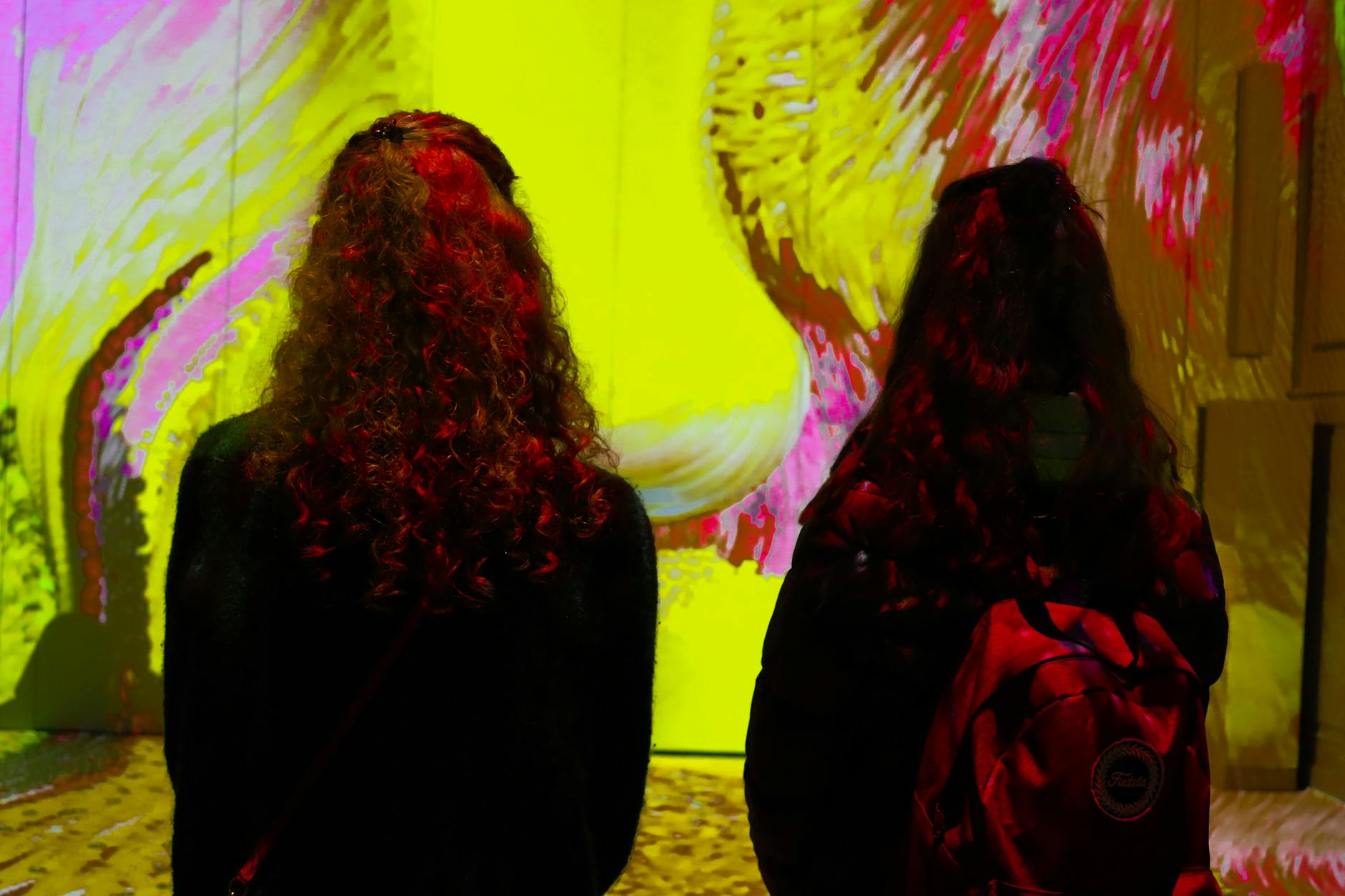Immersive digital art exhibition in Seoul featuring projection-mapped installations