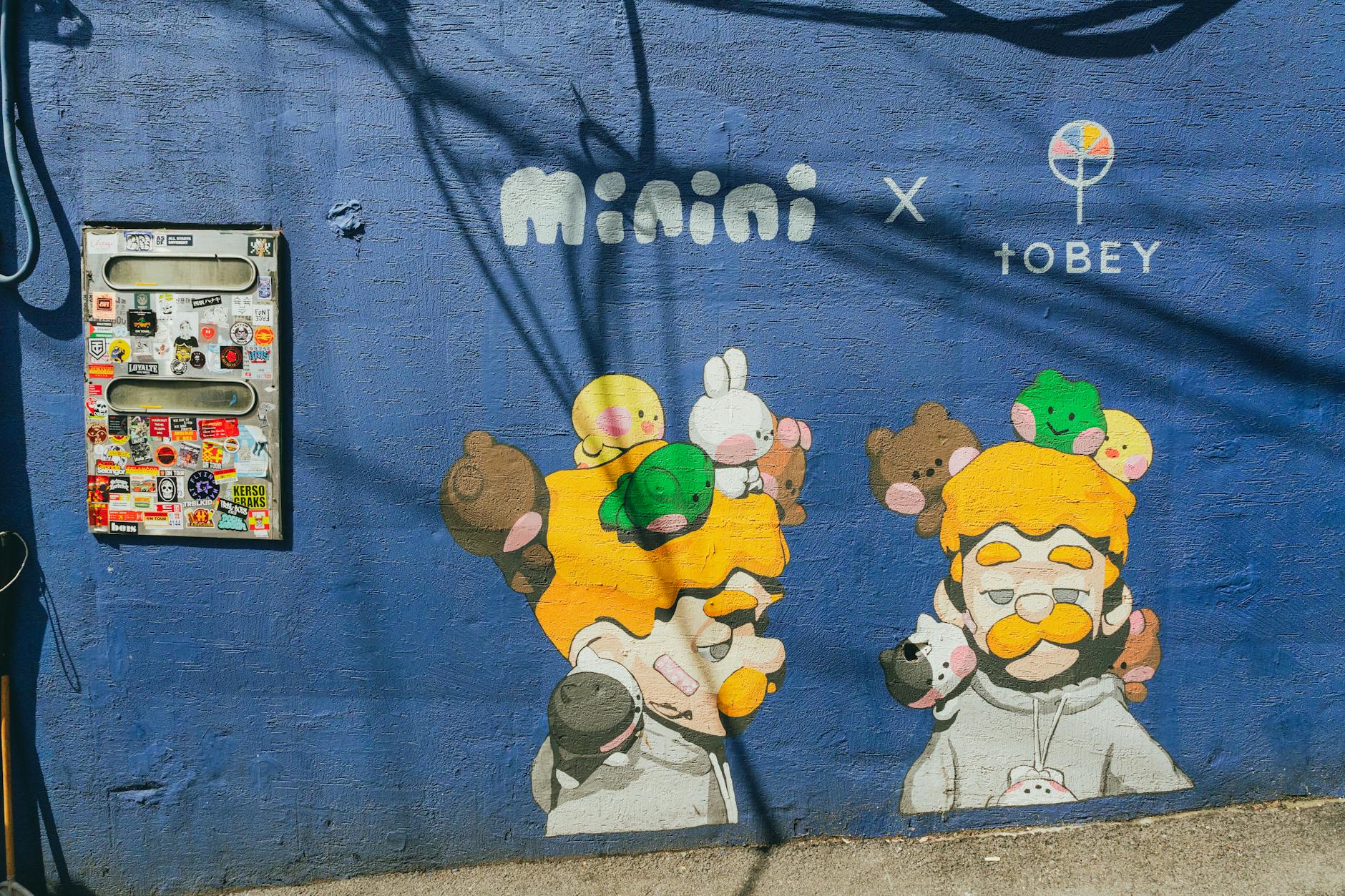 Street art and youth culture in Hongdae district Seoul