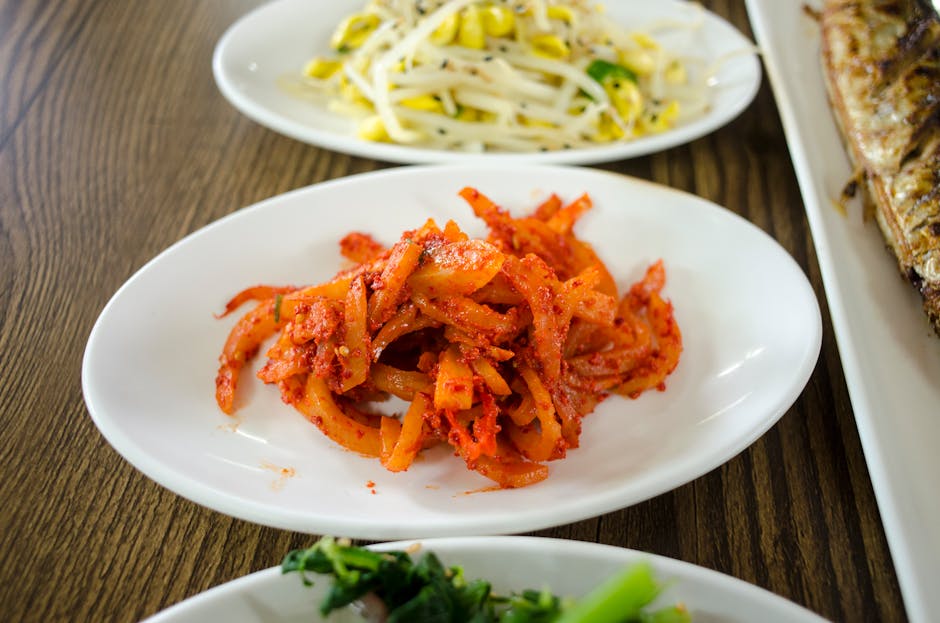 Plated modern Korean cuisine course at a Seoul Michelin restaurant