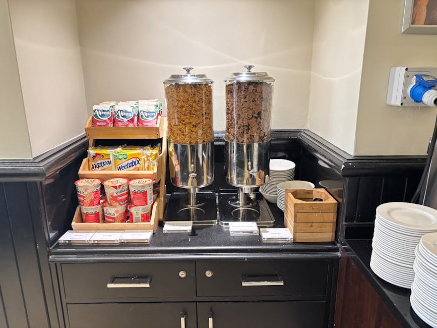 Breakfast buffet at a Myeongdong Seoul hotel