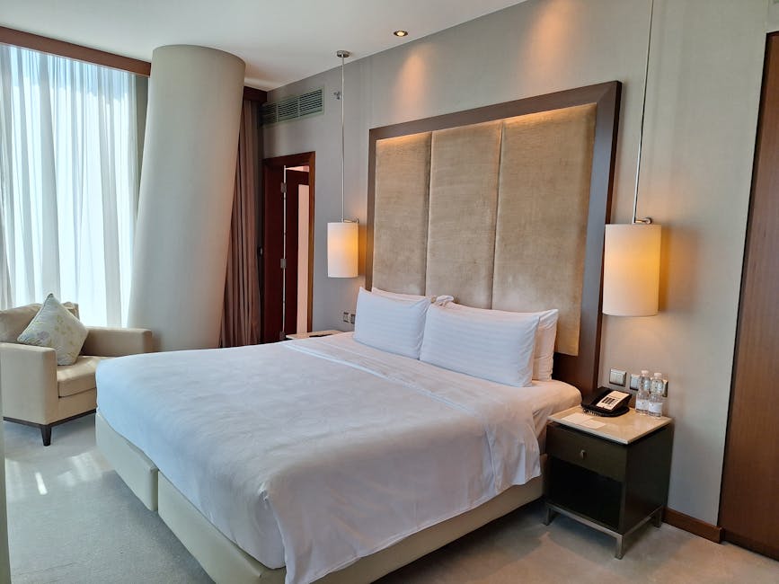 Hotel suite bedroom in Myeongdong Seoul