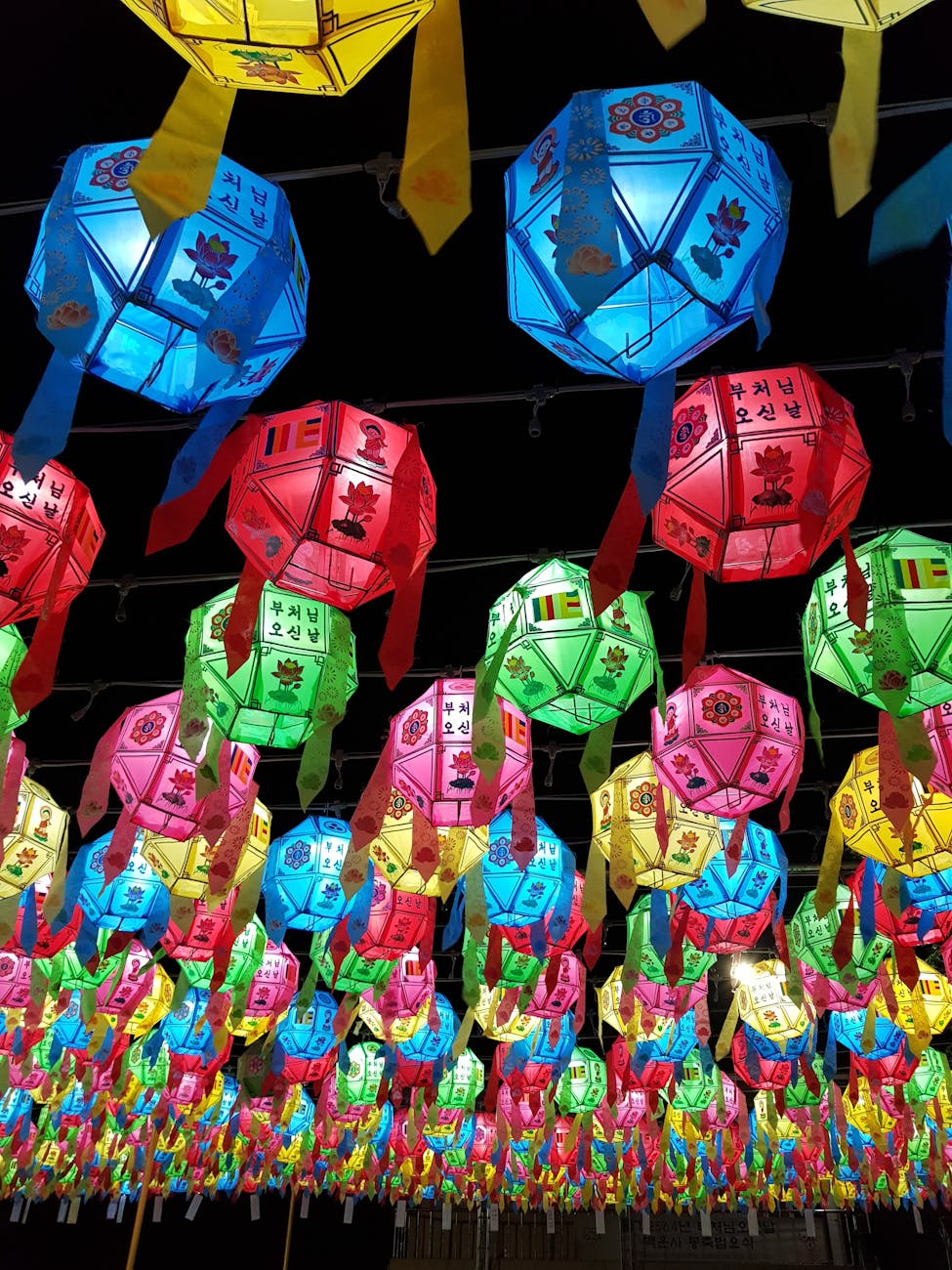 Colorful lanterns at a Korean lantern festival in Seoul