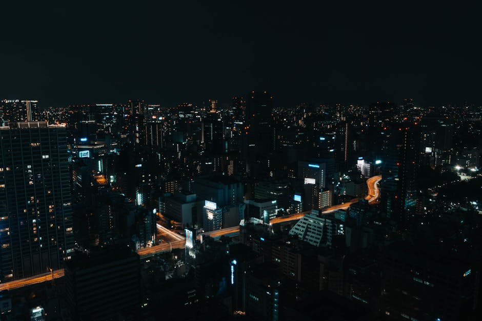 Seoul skyline from a Myeongdong hotel high floor