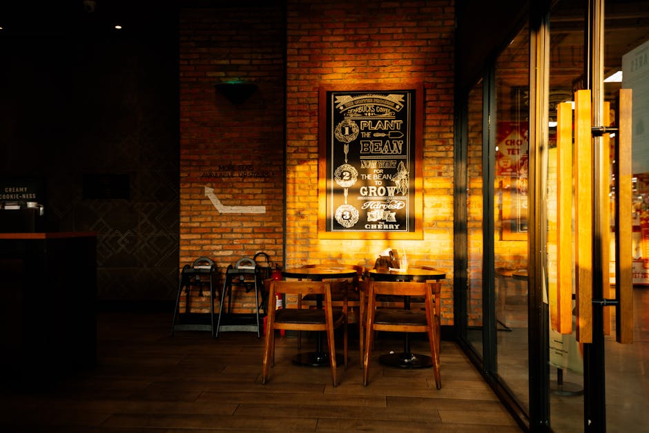 Coffee shop modern interior Seoul Korean trendy aesthetic