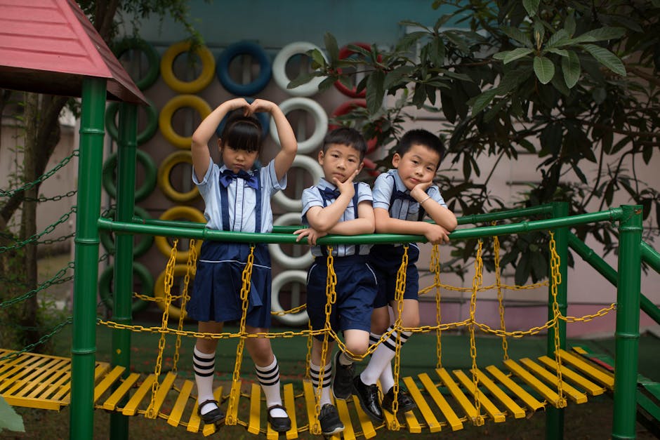 Children playing Korea Children's Day holiday celebration