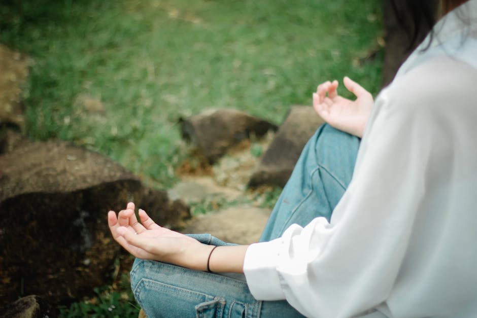 Peaceful meditation scene templestay mindfulness Korea wellness