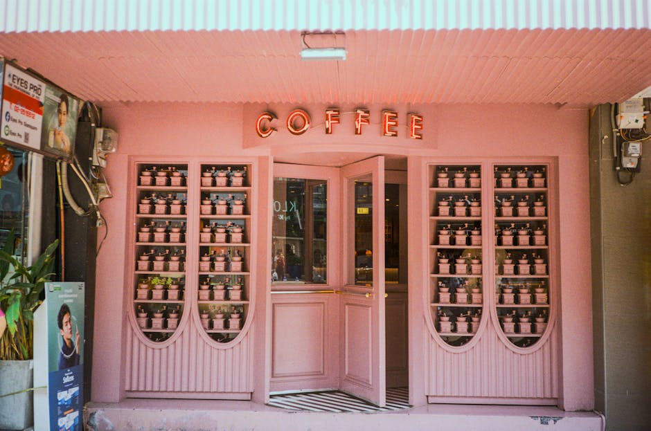 Pink cafe aesthetic Seoul Korea Instagram themed beautiful