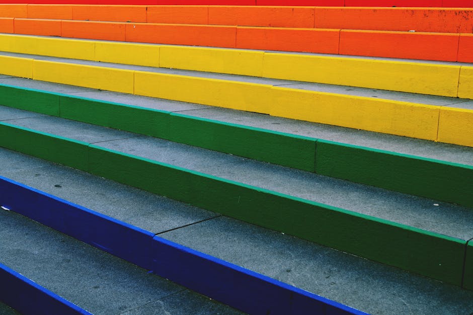 Rainbow colorful cafe Seoul themed unique aesthetic