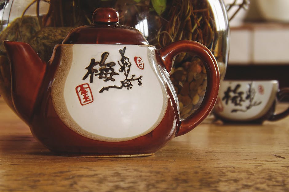 Tea pot ceramic Korean traditional tea house Seoul ware